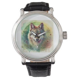 Mexican wolf 241024AREF131 - Watercolor Watch