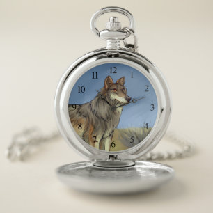 Mexican Wolf Pocket Watch