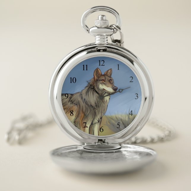 Mexican Wolf Pocket Watch (Inside)