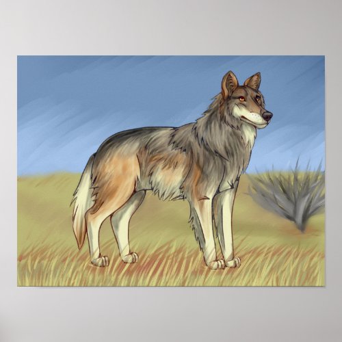 Mexican Wolf Poster