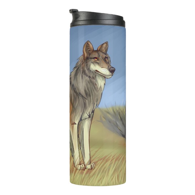 Mexican Wolf Thermal Tumbler (Rotated Right)