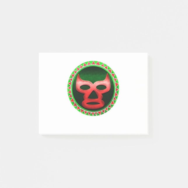 Mexican Wrestling Mask Lucha Libre Post-it Notes (Front)