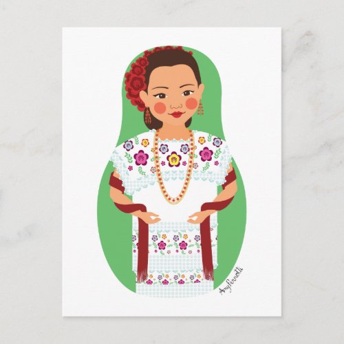 Mexican Yucatan Matryoshka Postcard