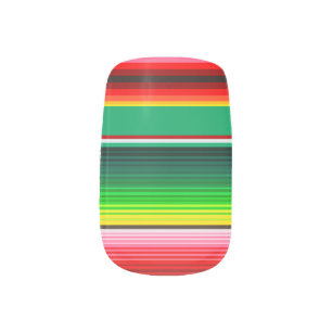 Mexican Zarape Serape Stripe Nails Minx Nail Art
