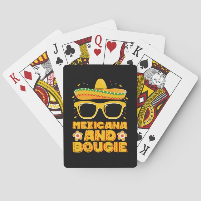 Mexicana And Bougie Mexican Girls Cinco De Mayo Poker Cards (Back)