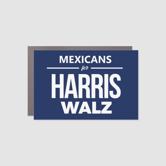Mexicans for Harris Walz Car Magnet (Front)