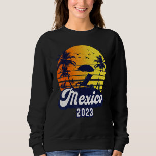 Mexico 2023 Sunset Beach Retro Sweatshirt