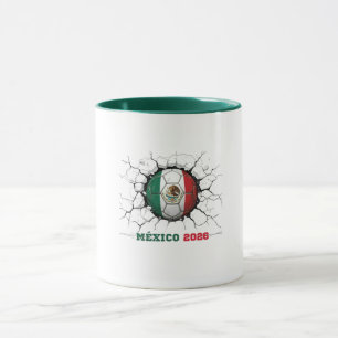 Mexico 2026 Soccer Ball Cracking Wall - FAN Mug