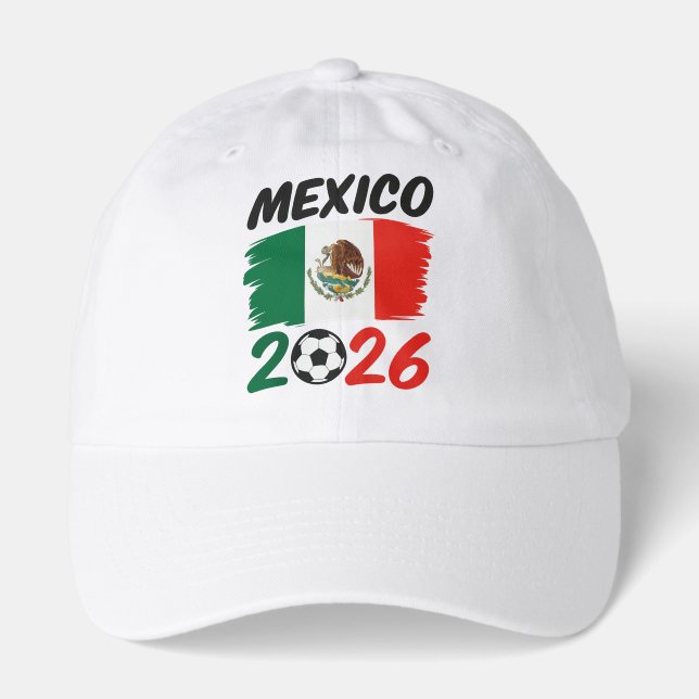 Mexico 2026 Soccer Fan Design with Football Hat (Front)