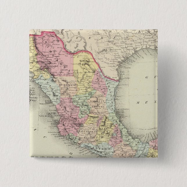 Mexico 3 pinback button (Front)