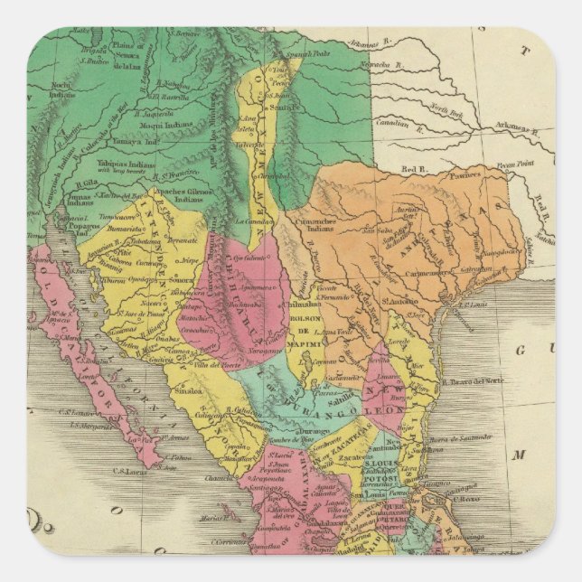 Mexico 3 square sticker (Front)