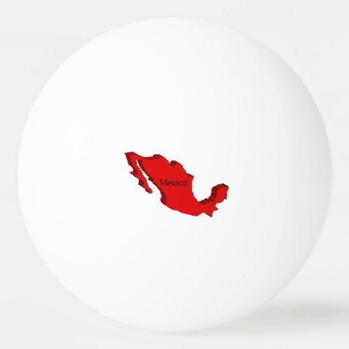 Mexico 3D Map Ping Pong Ball