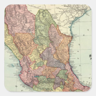 Mexico 7 square sticker