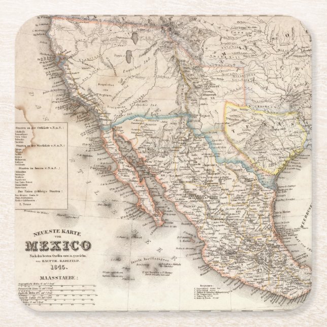 Mexico 8 square paper coaster (Front)