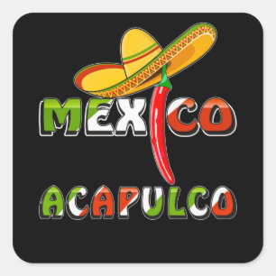 MEXICO ACAPULCO SQUARE STICKER