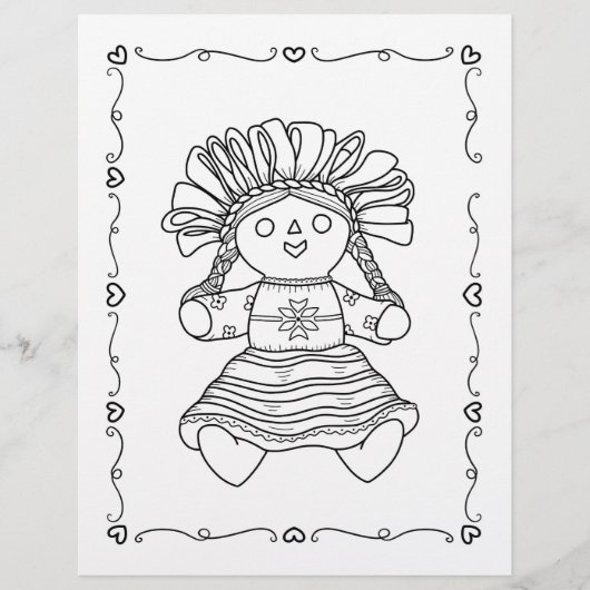 Mexico activity coloring page (Front)