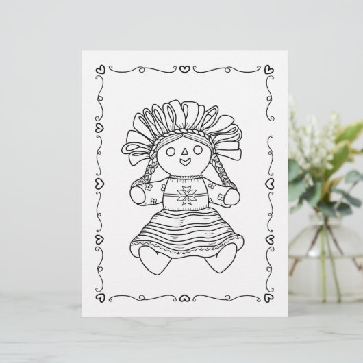 Mexico activity coloring page (Standing Front)