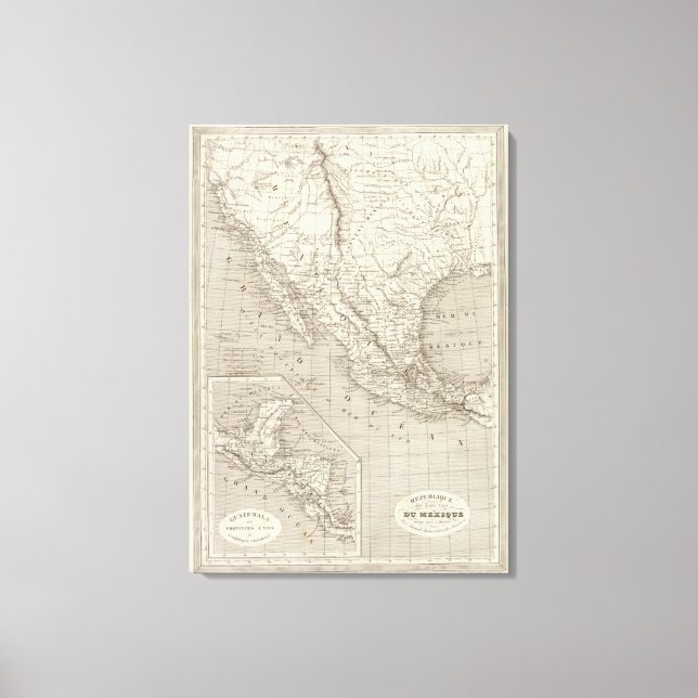 Mexico and Central America 2 Canvas Print (Front)