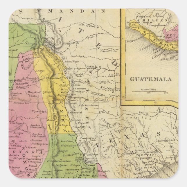 Mexico and Guatemala 2 Square Sticker (Front)