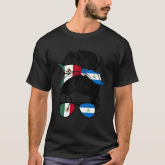 Mexico And Nicaragua Mix Half Mexican And Half Nic T-Shirt