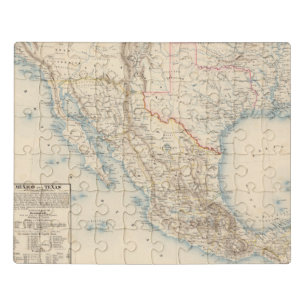 Mexico and Texas Map Jigsaw Puzzle