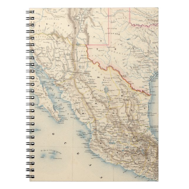 Mexico and Texas Map Notebook (Front)