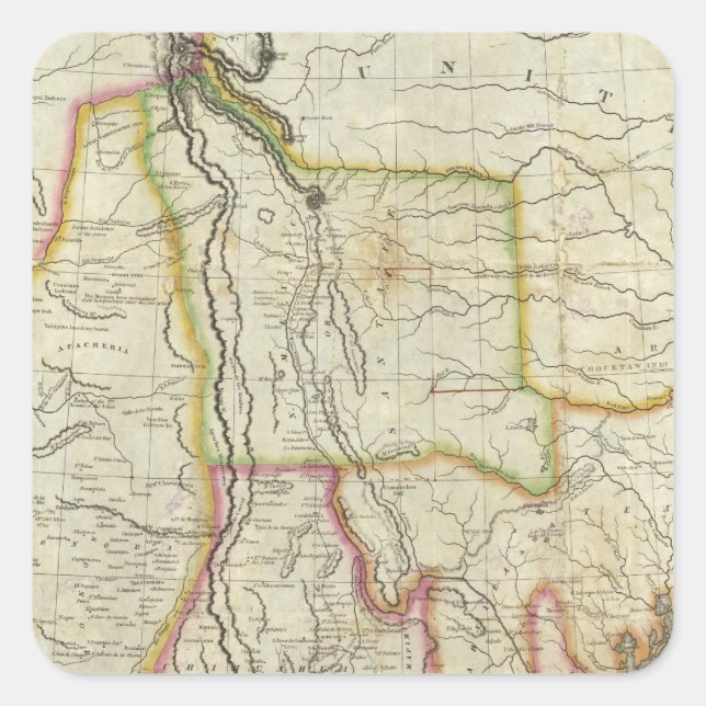 Mexico and United States 2 Square Sticker (Front)