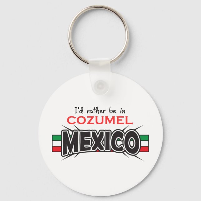 MEXICO APPLIQUE COZUMEL KEYCHAIN (Front)
