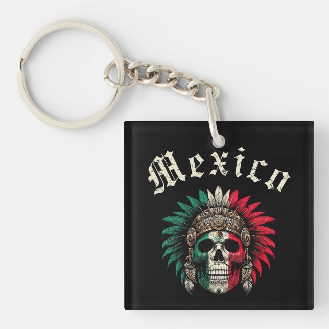 Mexico Aztec  Keychain (Front)