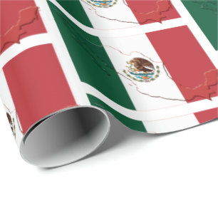 MEXICO Bandera de México MEXICAN FLAG Wrapping Paper