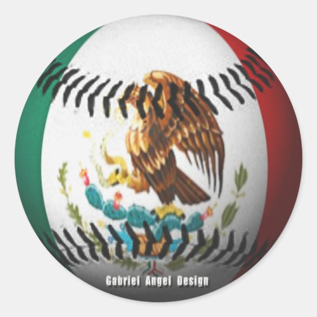 Mexico Baseball Classic Round Sticker (Front)