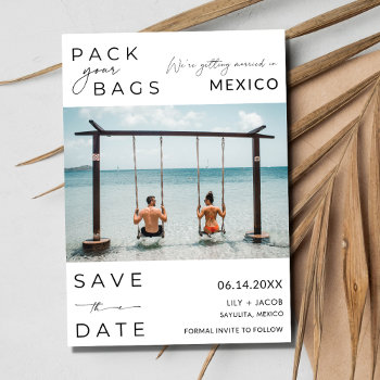 Mexico Beach Destination Photo Wedding Save The Date by stylelily at Zazzle