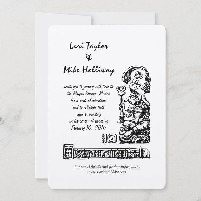 Mexico Beach Destination Wedding Invitation (Front)