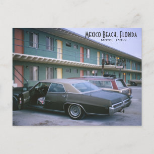 Mexico Beach, Florida 1969 Retro Motel Postcard