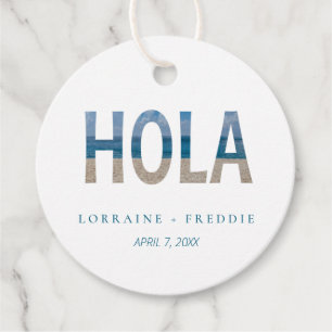 Mexico Beach Photo Hola Destination Wedding Favor Tags