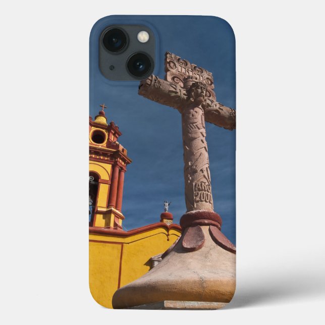 Mexico, Bernal. View of Iglesia de San Sebastian Case-Mate iPhone Case (Back)
