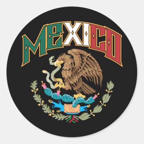 Mexico Big and Bold Classic Round Sticker