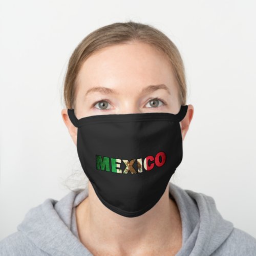 Mexico Black Cotton Face Mask