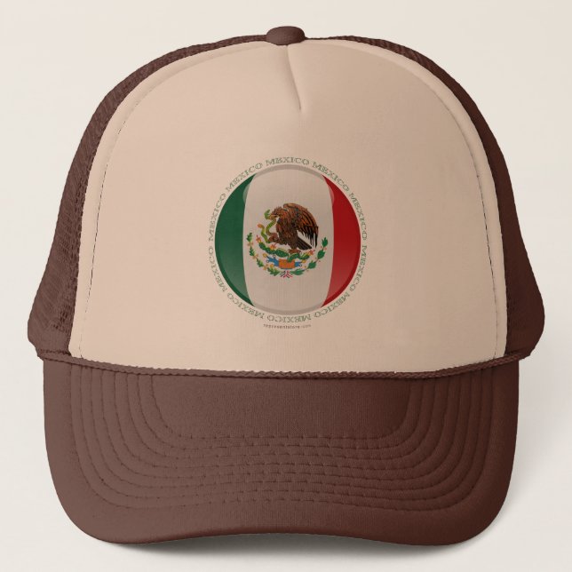 Mexico Bubble Flag Trucker Hat (Front)