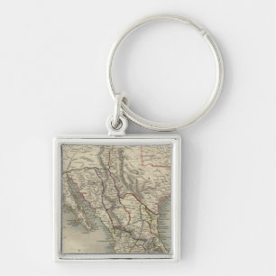 Mexico, California and Texas Keychain