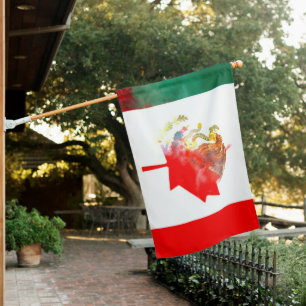 Mexico + Canada Flag
