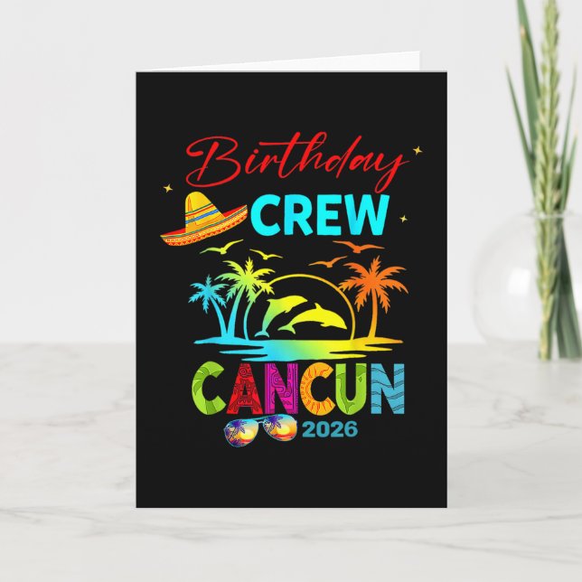 Mexico Cancun Birthday Boy Trip Vacation 2026 Matc Card (Front)