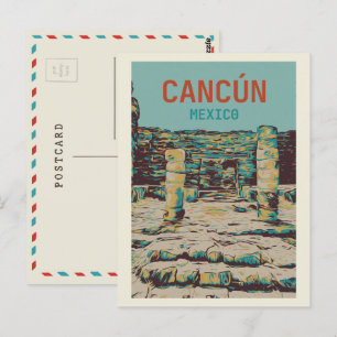 Mexico, Cancún, Quintana Roo, Yucatán, Maya ruins Postcard