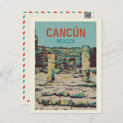 Mexico Cancn Quintana Roo Yucatn Maya ruins  Postcard