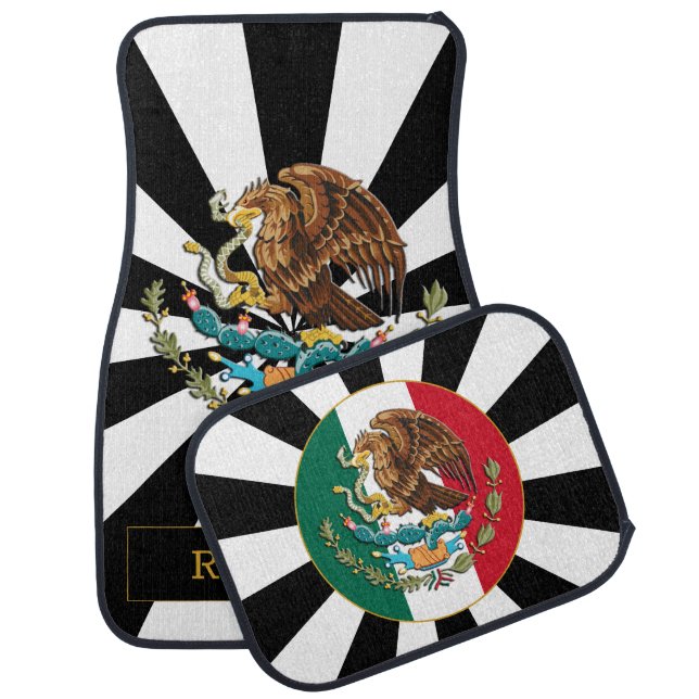 Mexico Car Floor Mat & Mexican Flag / Patriots (Set)