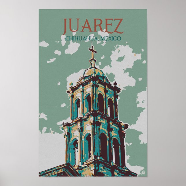 Mexico, Cathedral of Ciudad Juarez, Chihuahua Post Poster (Front)