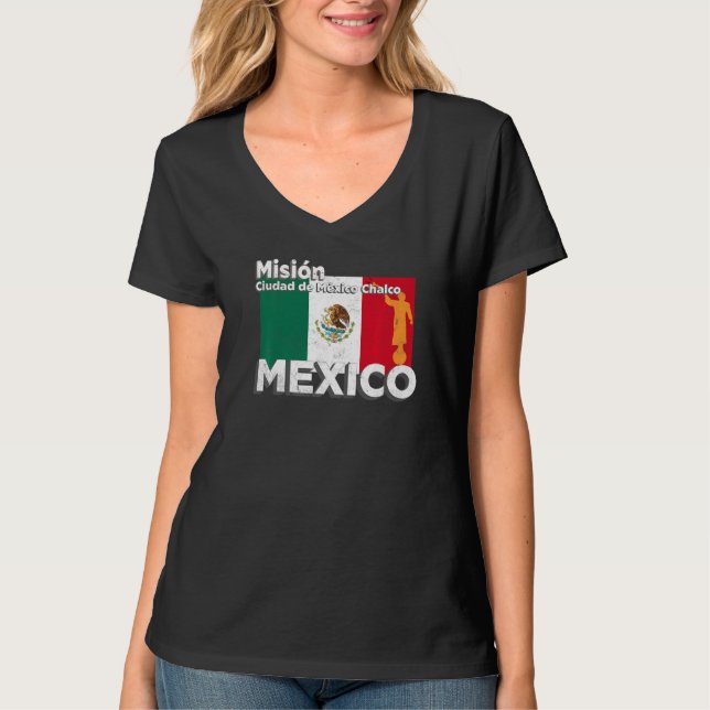 Mexico CDMX Chalco LDS Mission Missionary Premium T-Shirt (Front)