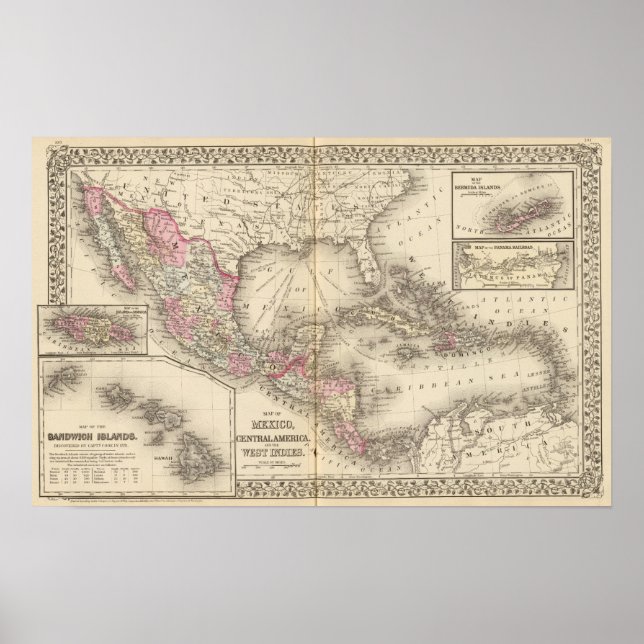 Mexico, Central America, West Indies Poster (Front)