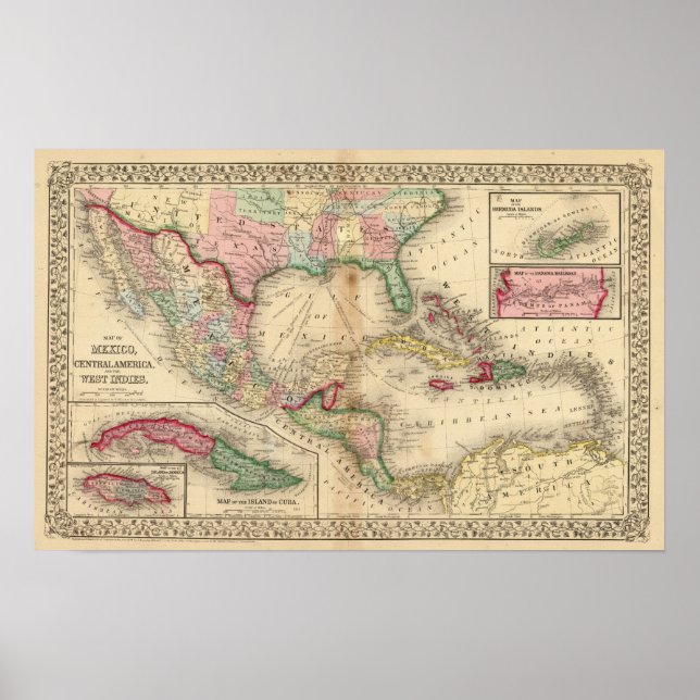 Mexico, Central America, West Indies Poster (Front)
