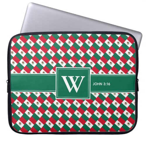 MEXICO Christian Scripture Monogram laptop Laptop Sleeve